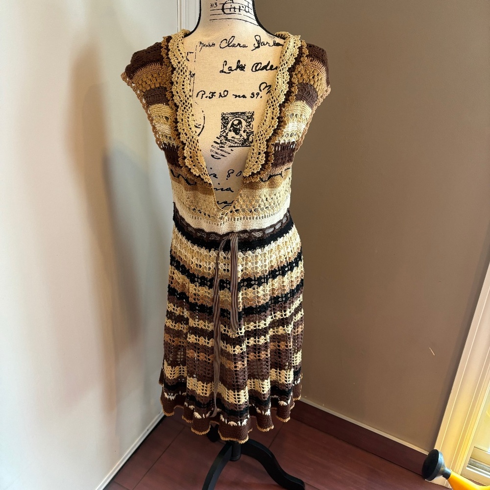 Vintage Betsey Johnson Swim crocheted swimsuit cover/dress.
